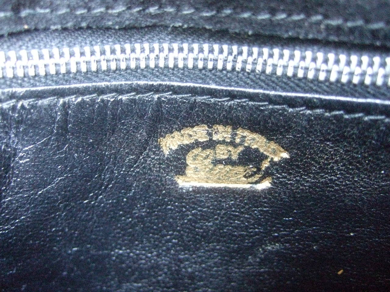 Gucci Italy Sleek Black Doeskin Suede Shoulder Bag c 1970 4