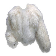 Retro Tibetan Fluffy Lamb Fur Chubby Jacket for Neiman Marcus c 1980s