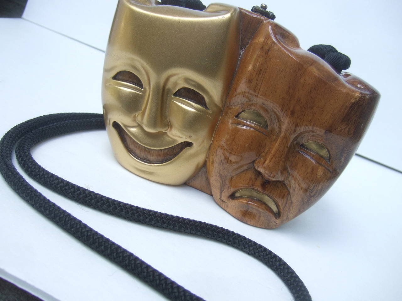 Women's Timmy Woods Beverly Hills Theatrical Mask Artisan Handbag c 1990s