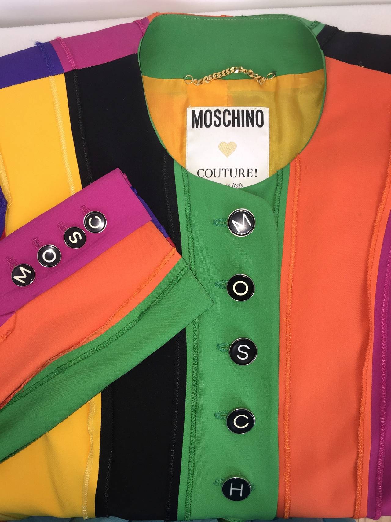 moschino rainbow vest
