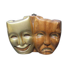 Vintage Timmy Woods Beverly Hills Theatrical Mask Artisan Handbag c 1990s