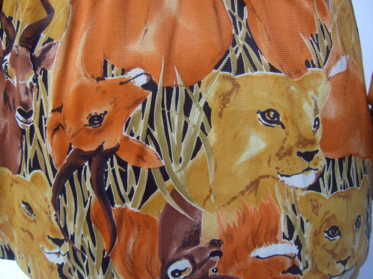 1970s Mod Animal Jungle Print Trouser Suit 2