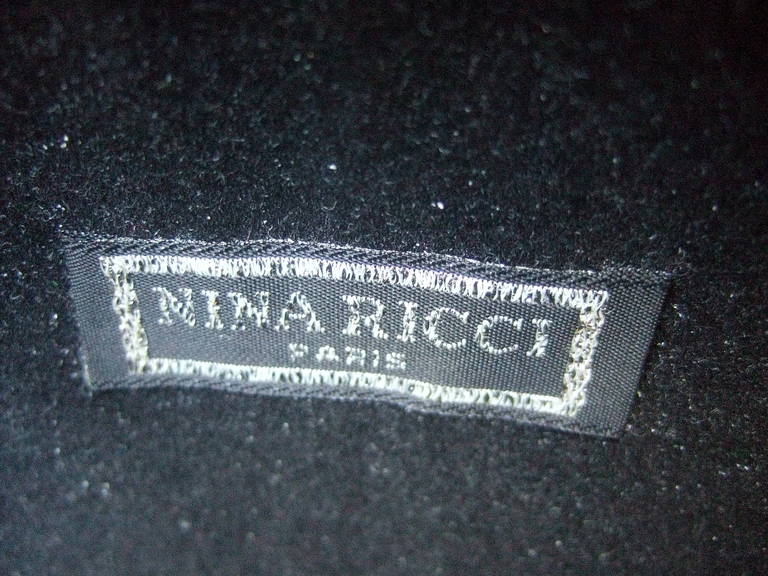 NINA RICCI Paris Opulent Jeweled Crystal Lion Evening Bag c 1980 3