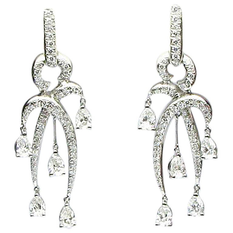 Henry Dunay The Collection Pear Drop Earrings For Sale