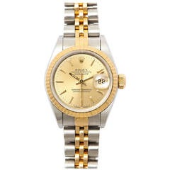 Rolex Lady's Stainless Steel & Gold Datejust Wristwatch Ref 69173