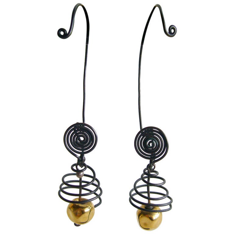 Margret Craver Withers Caged Wire Earrings For Sale