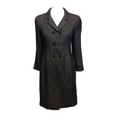 Chanel Charcoal Grey Lurex Coat