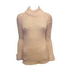 Prada Cream Knit Turtleneck Sweater