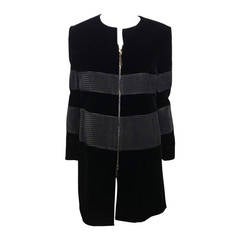 Giorgio Armani Black Velvet Coat 1