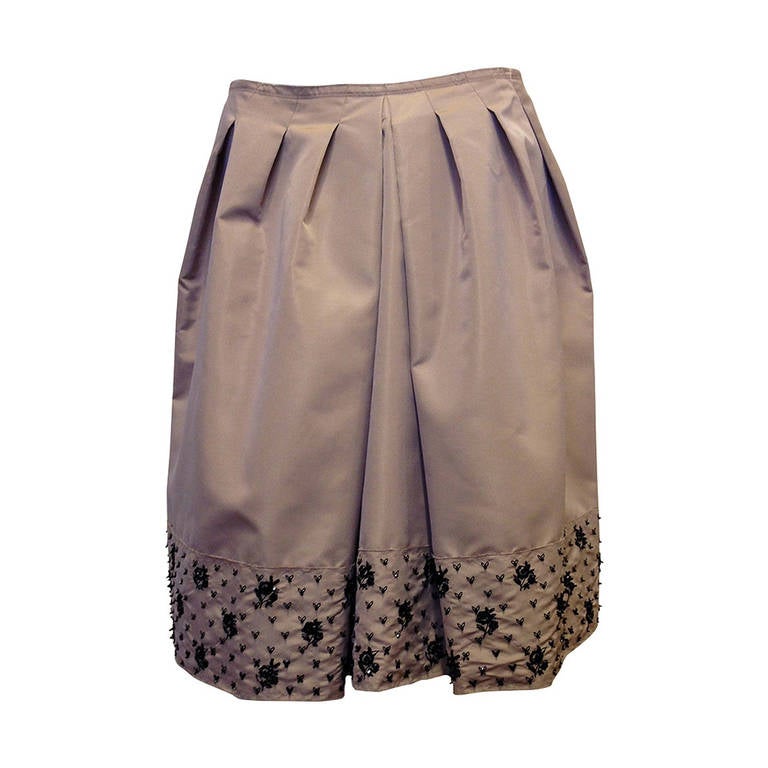 Prada Mauve Skirt with Beaded Hem