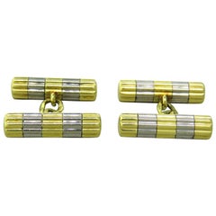 Tiffany & Co. White and Gold Cufflinks