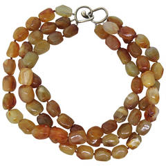 Angela Cummings Agate Bead Silver Necklace