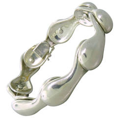 Angela Cummings Modernist Silver Hinged Bracelet
