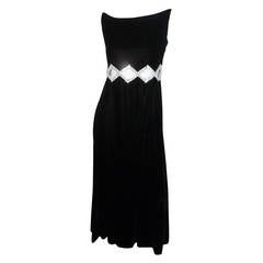 Malcom Starr Black Evening cutout  Gown  Dress