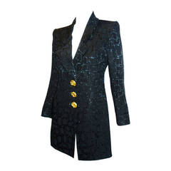 Vintage Christian LaCroix  Black Evening Tux Dress / long Jacket