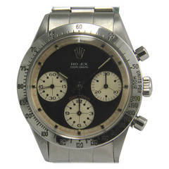 Vintage Rolex Stainless Steel Paul Newman Daytona Wristwatch Ref 6239 circa 1967