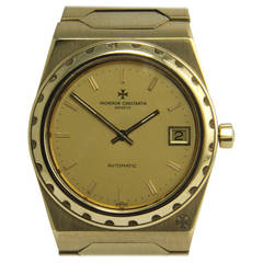 Retro Vacheron Constantin Yellow Gold 222 Automatic Wristwatch with Date circa 1982