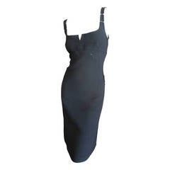 Chado Ralph Rucci Black Cocktail Dress with Cutouts