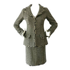 Chanel 06A Herringbone Skirt Suit