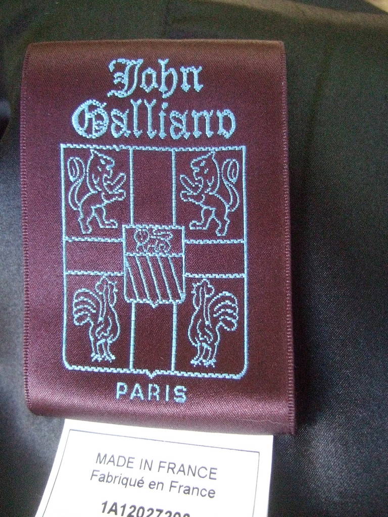 JOHN GALLIANO Fur Trim Avant Garde Black Jacket Made in France 1