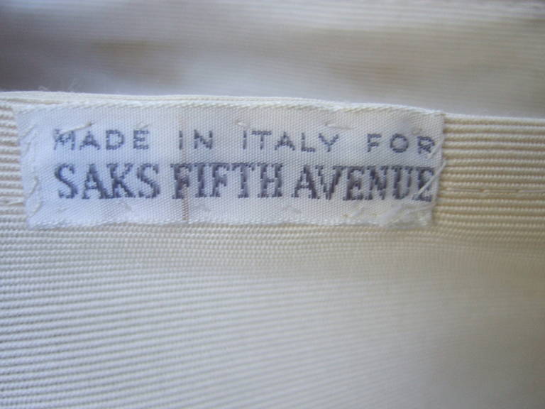 Saks Fifth Avenue Tapestry Trunk Style Handbag Made in Italy c 1970 2