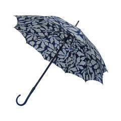 Vintage Schiaparelli Stylish Rare Leaf Print Umbrella c 1950