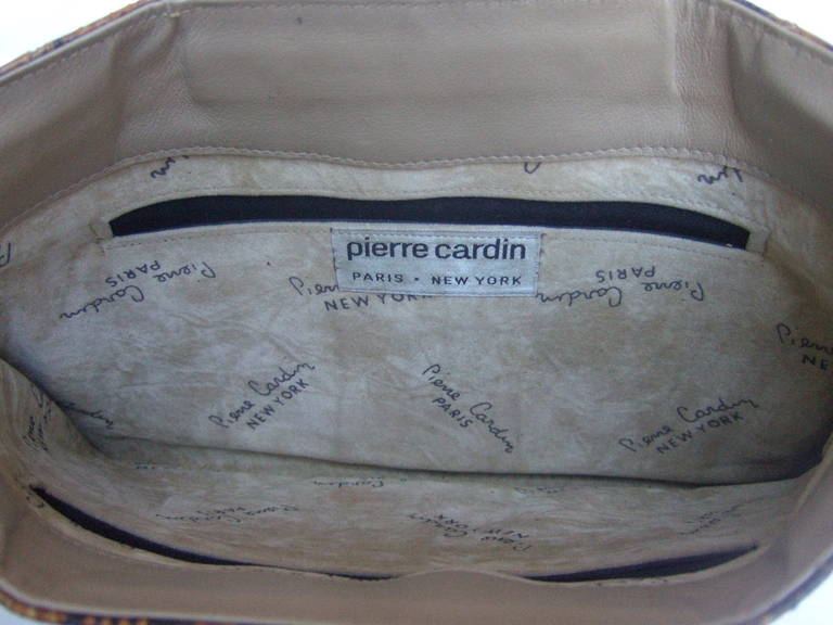 Pierre Cardin - Pochette polyvalente en python élégante, circa 1970 en vente 1