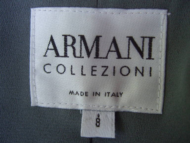 Armani Stunning Pewter Satin Ribbon Evening Jacket Size 8 2