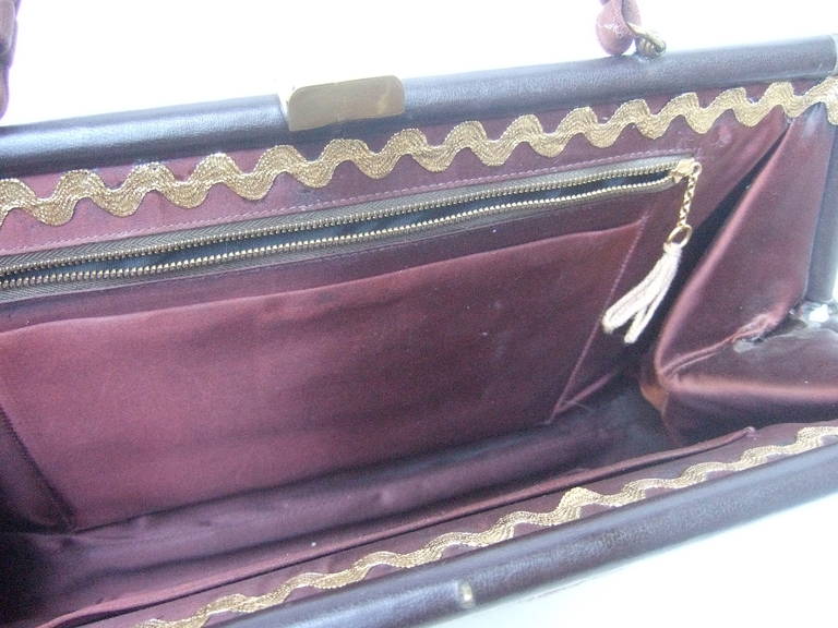 1950s Rare Needlepoint Fox Hunt Dual Sided Large Handbag 5