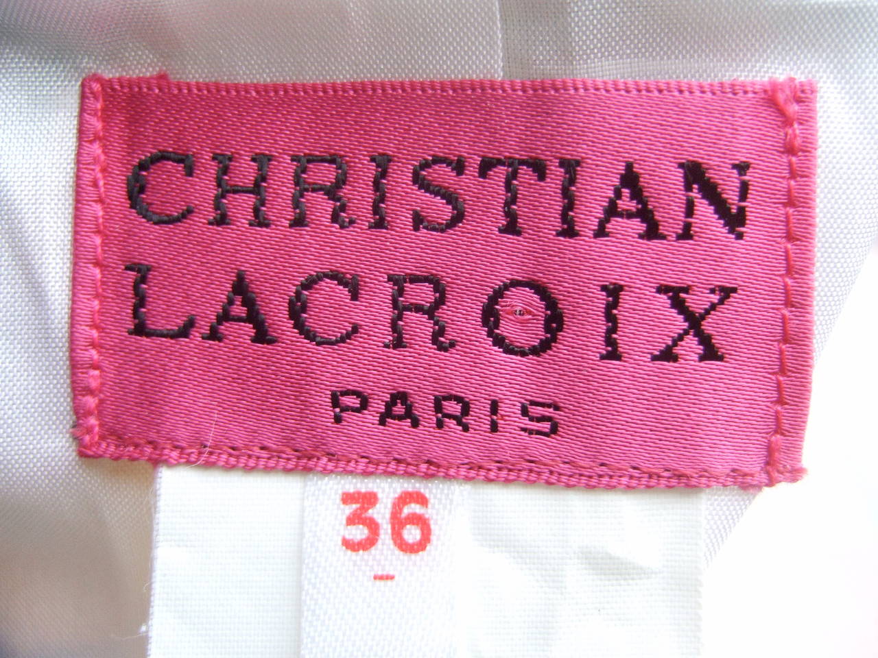 Women's Christian Lacroix Paris Stunning Flamboyant Skirt Suit Size 36