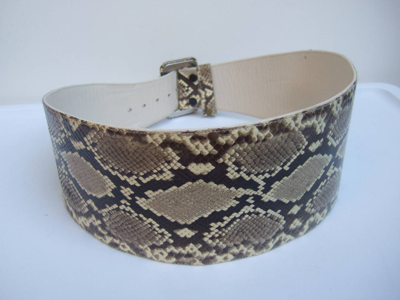 Women's Exotic Python Wide Cummerbund Style Belt