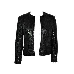Chanel 02A Two Tone Sequined Tweed Jacket