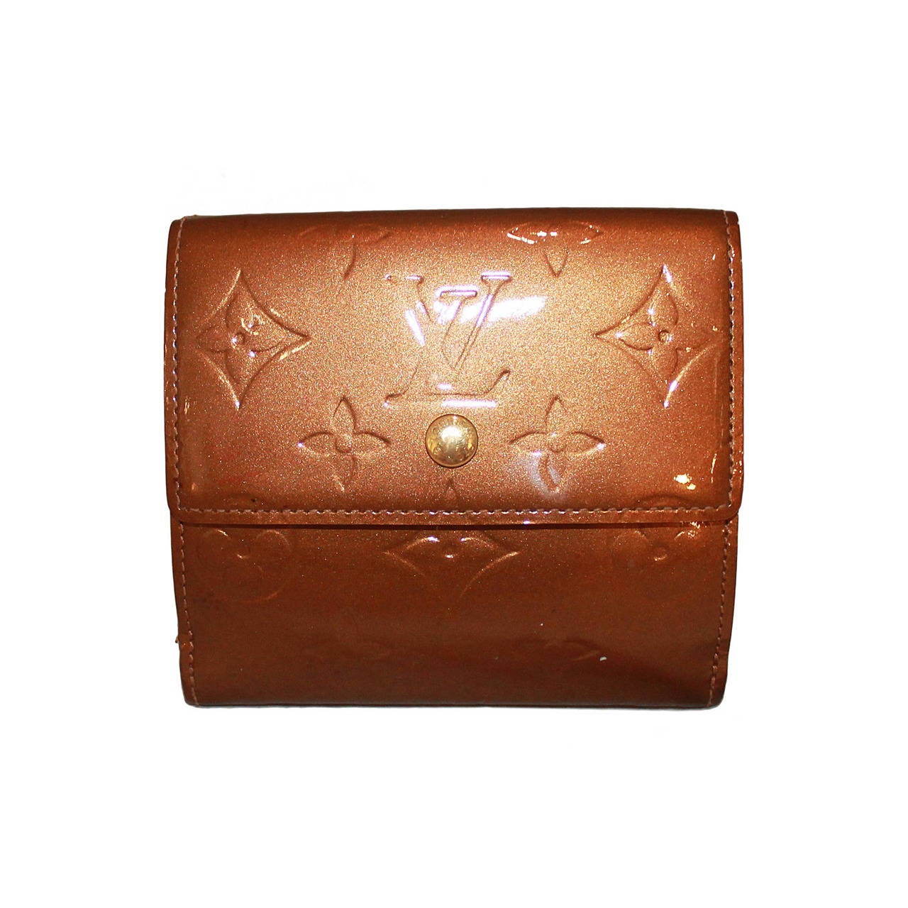 Louis Vuitton Bronze Vernis Folding Wallet