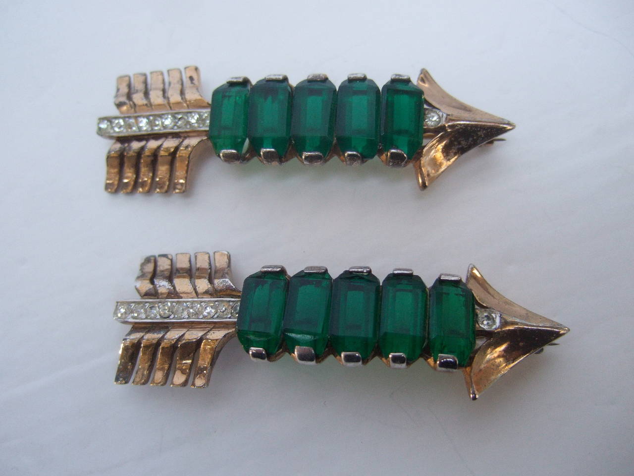 Art Deco Sterling Arrow Brooches c 1940 3