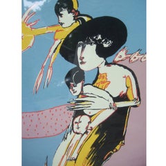 Remo Brindisi Avant Garde Silk Screen Print by listed Italian Artist