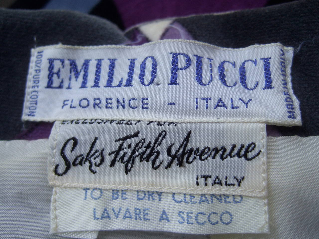Emilio Pucci Pastel Velvet Op Art Jacket In Fair Condition In University City, MO