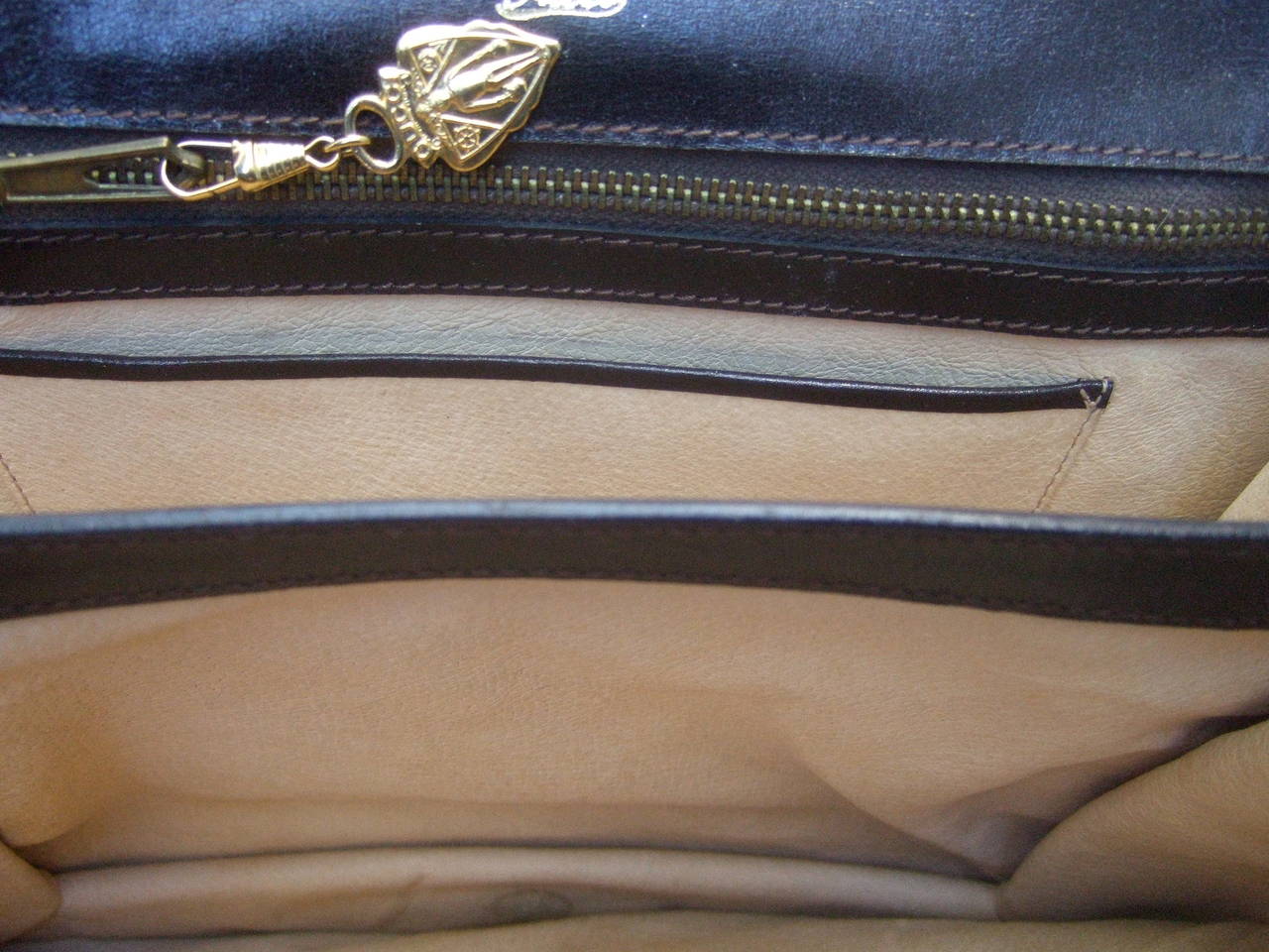 Gucci Brown Suede Blondie Shoulder Bag c 1970 1