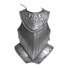 Unique Metal Suit of Armor Chest Shield c 1970