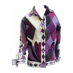 Emilio Pucci Pastel Velvet Op Art Jacket 6