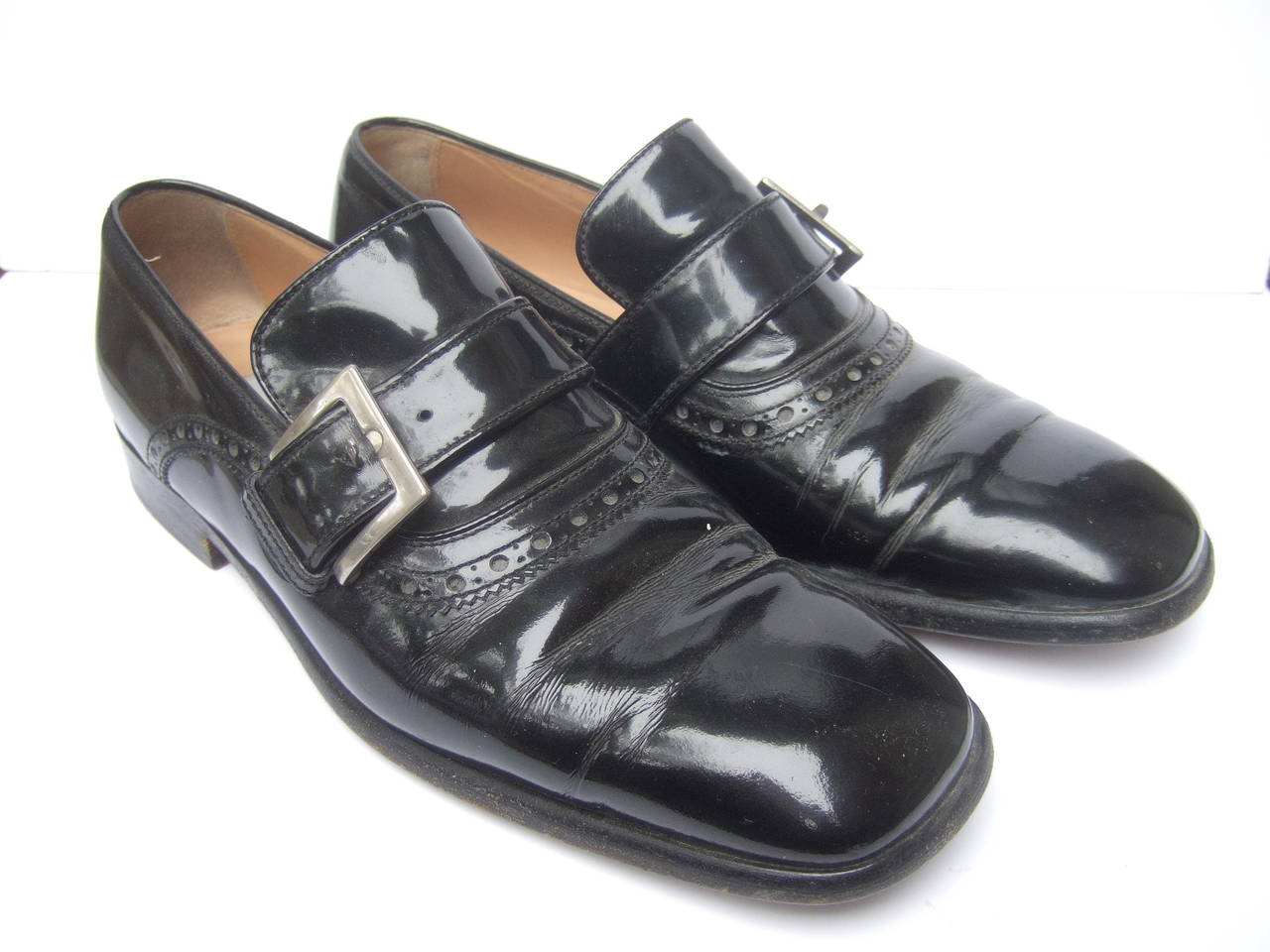 Dolce & Gabbana Men's Black Patent Leather Shoes US Size 8 For Sale 4