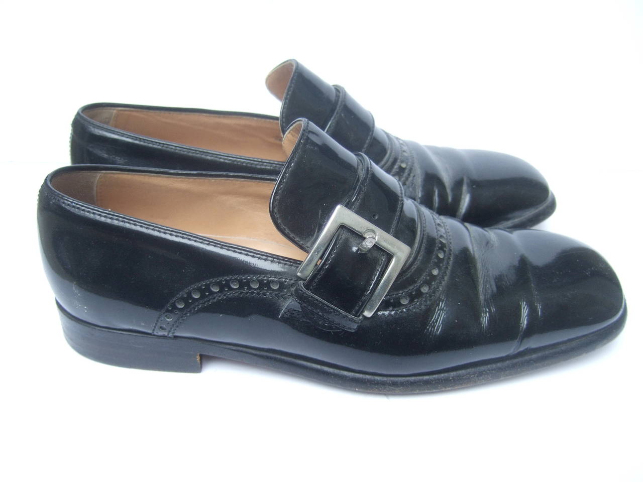 Dolce & Gabbana Men's Black Patent Leather Shoes US Size 8 For Sale 1