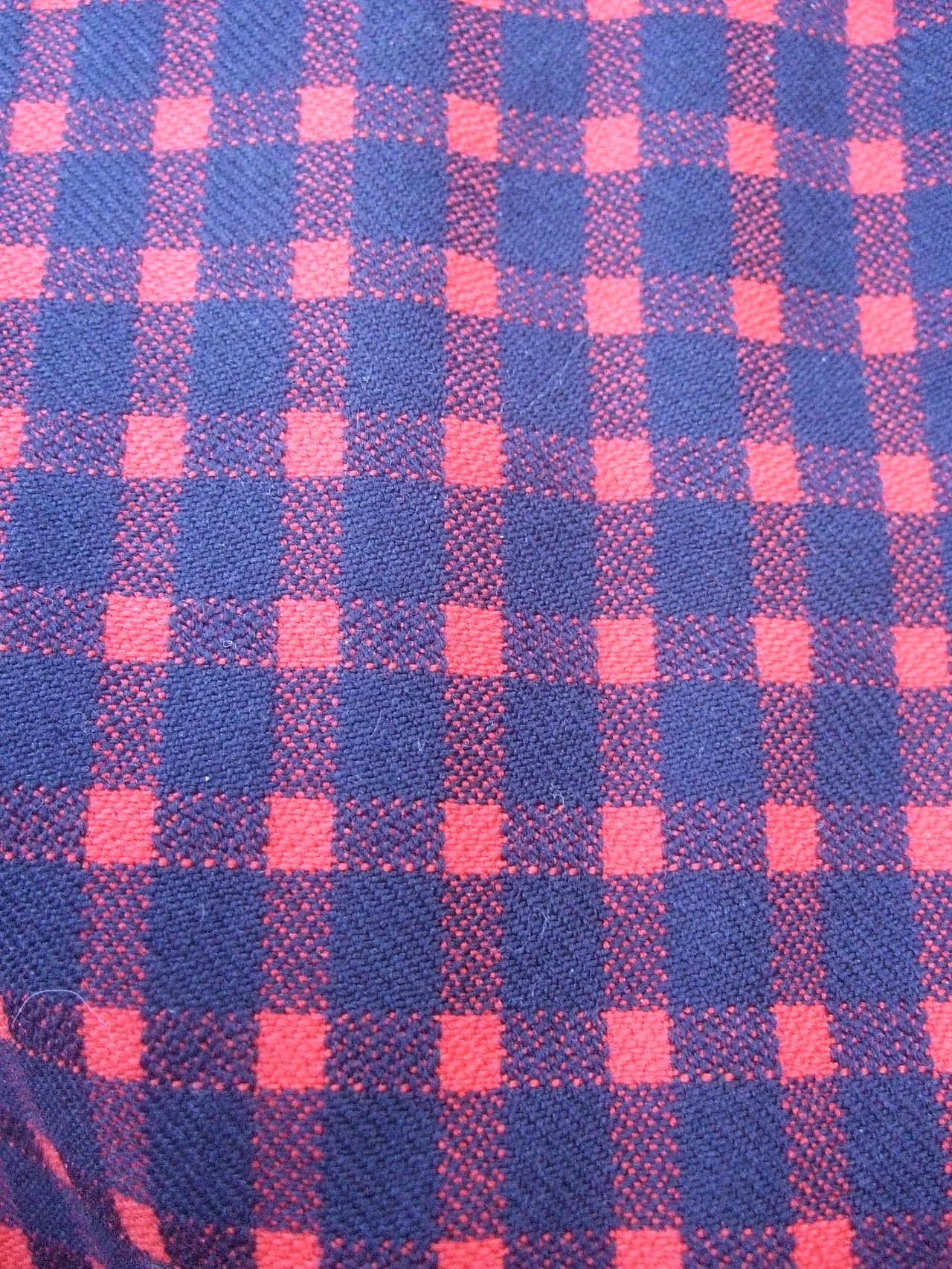 1940s Fabulous Red & Blue Wool Checked Jacket For Sale 1