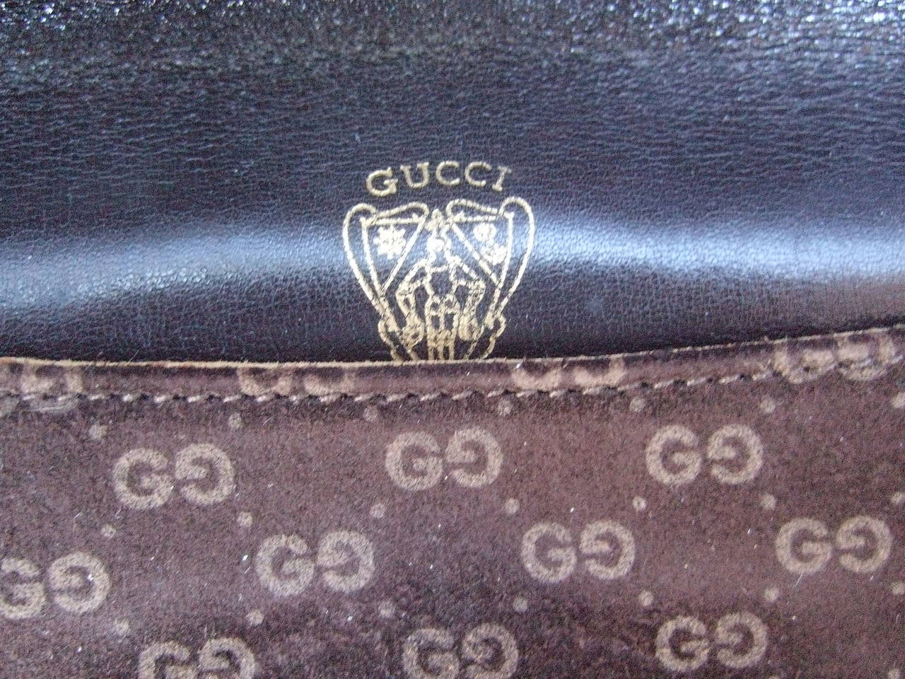 Gucci Sleek Brown Suede Blondie Clutch Made in Italy c 1970 2