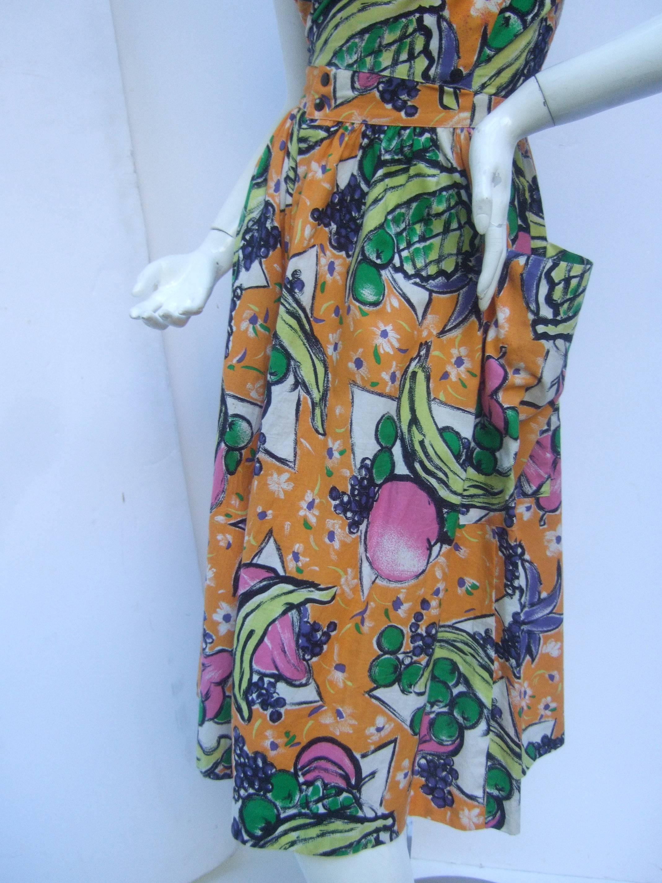 Women's Vintage French Peasant Dress by Prestige de Chafflet c 1980s For Sale