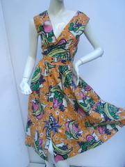 Vintage French Peasant Dress by Prestige de Chafflet c 1980s