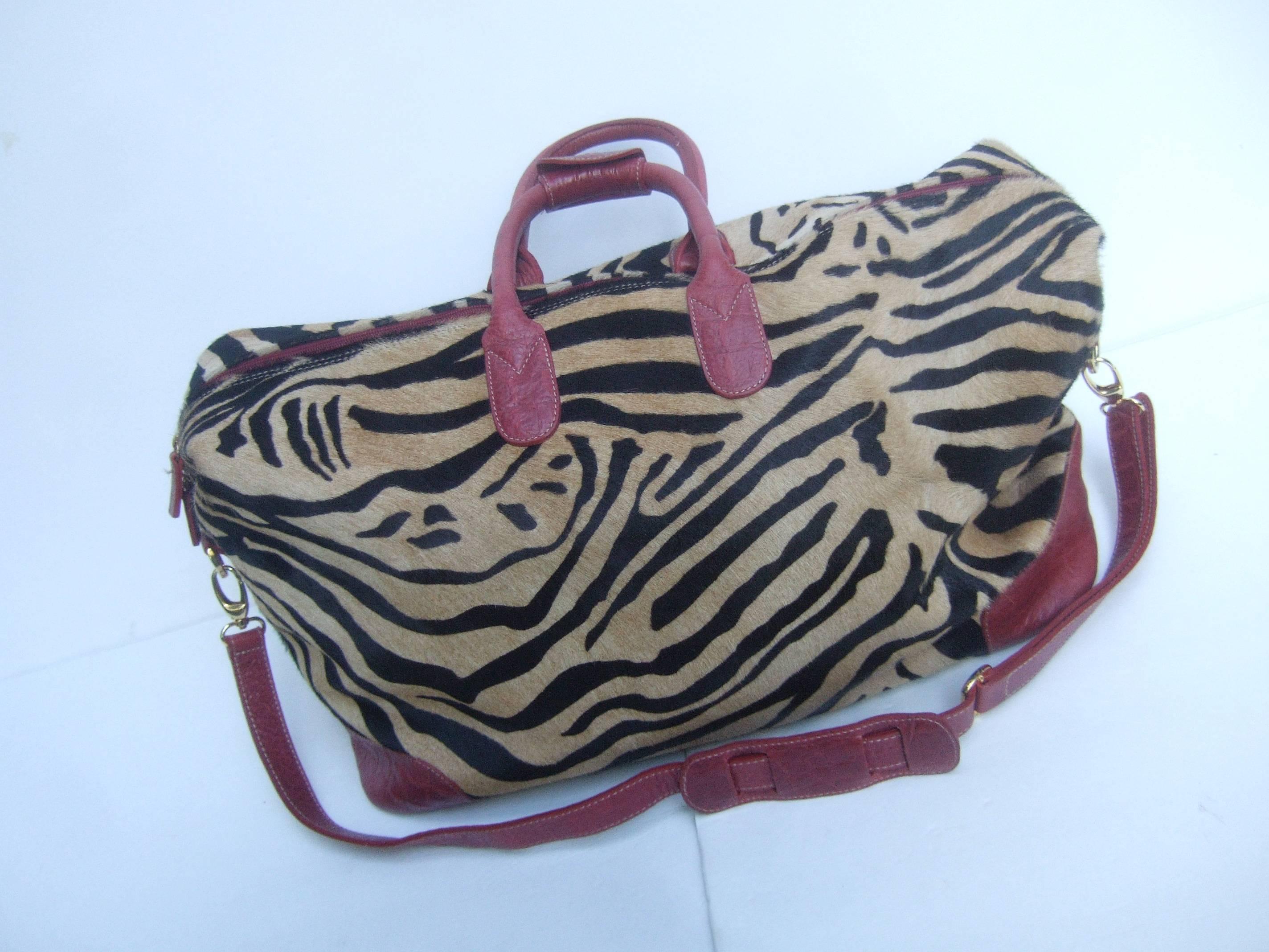 animal print travel bag