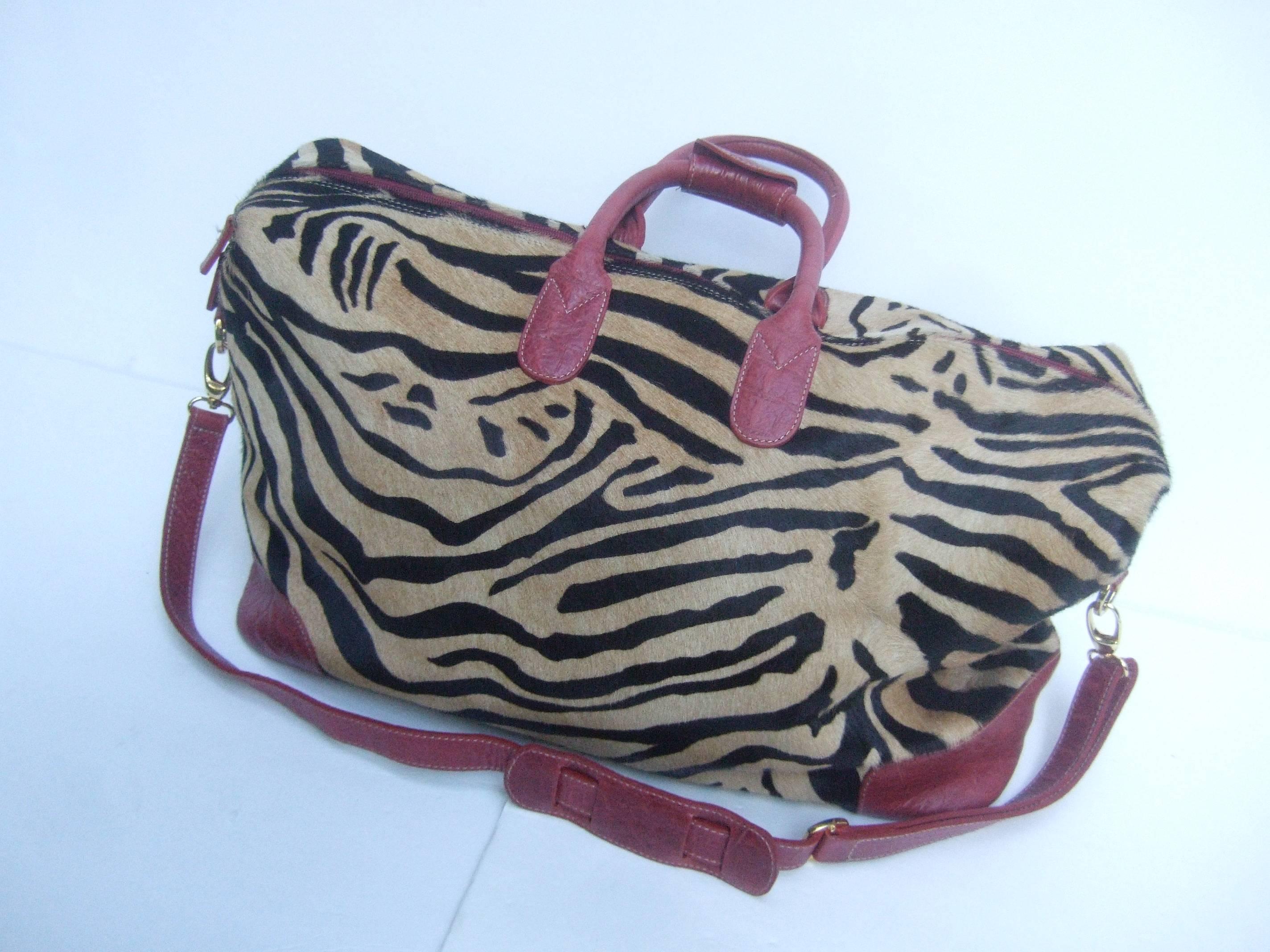 luggage zebra bag