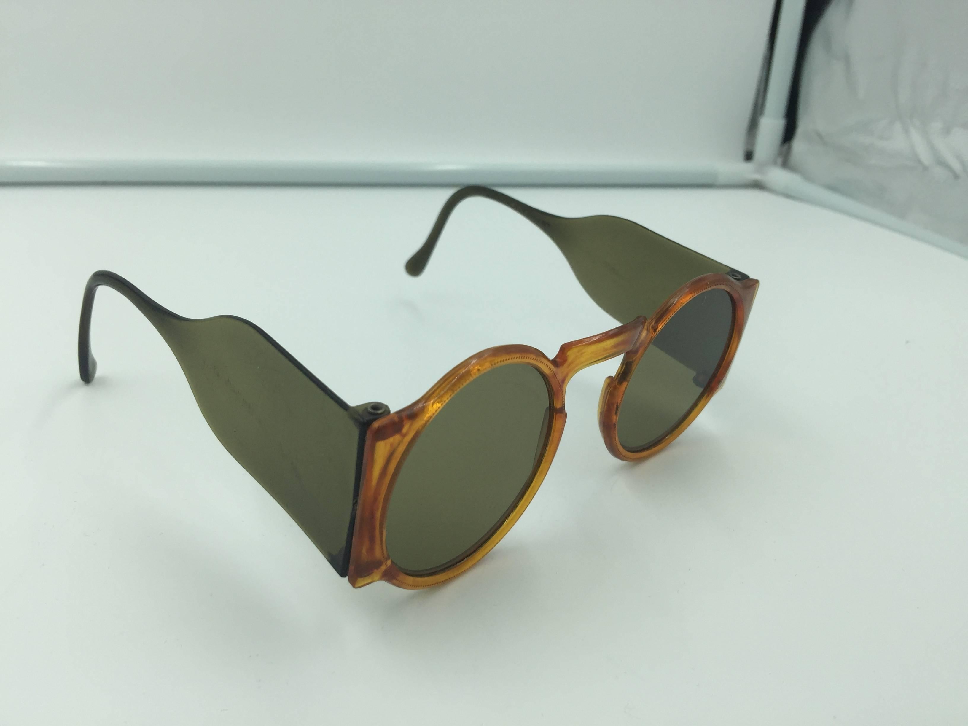 Women's Rare 1930's Faux Tortoise Sunglasses with Side Shields.