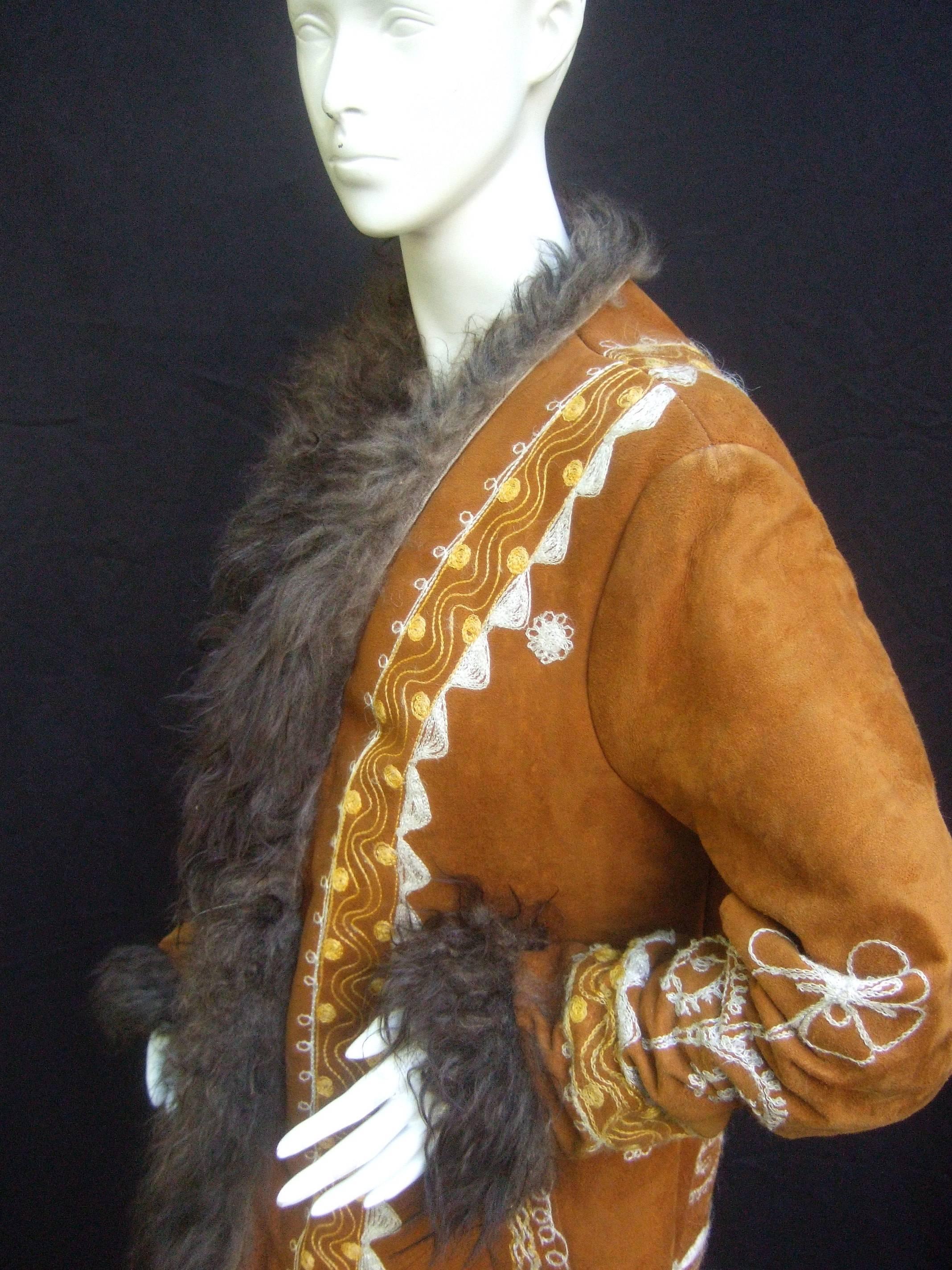 embroidered afghan coat