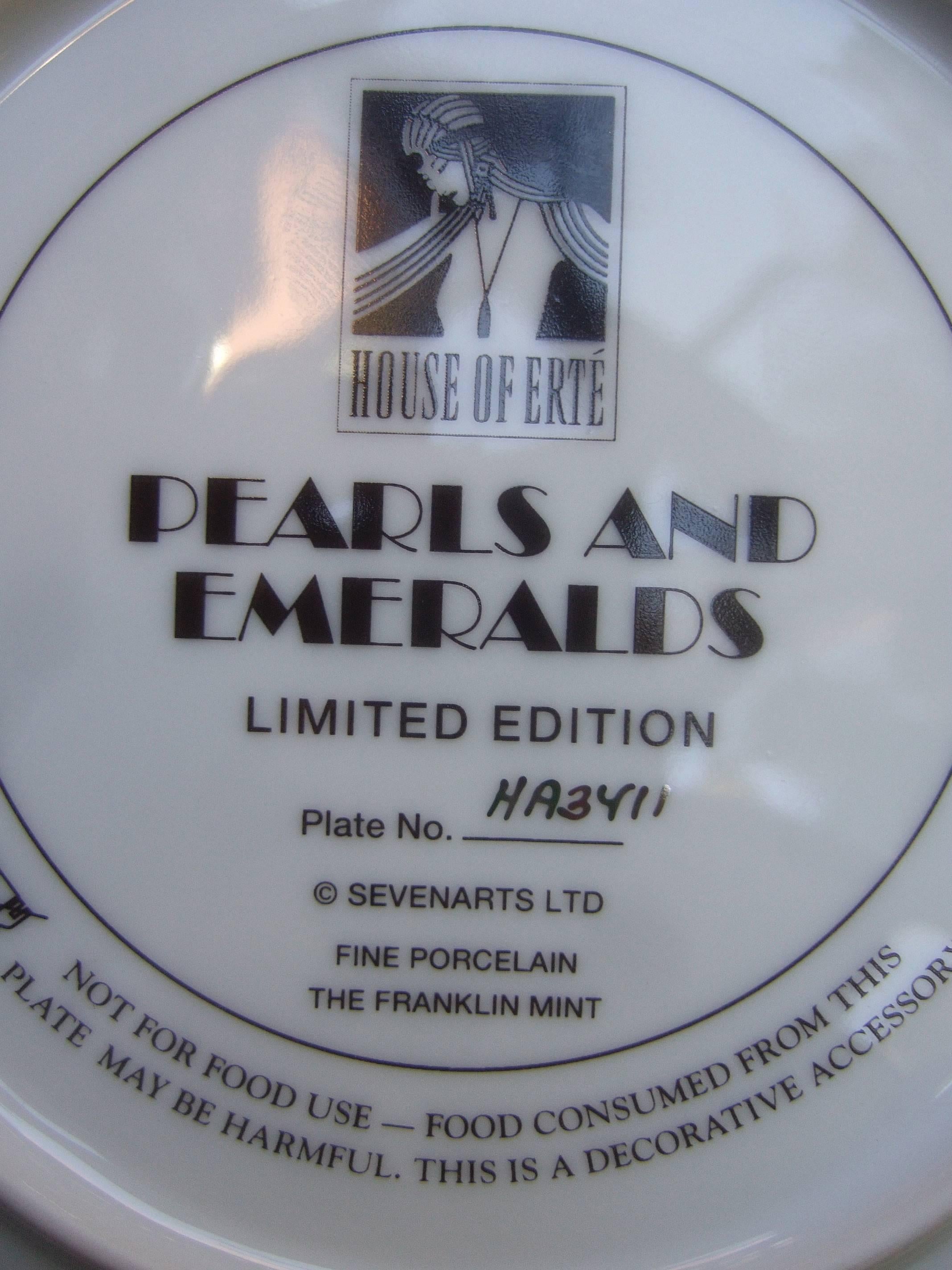Erte Franklin Mint Set of Six Bone China Decorative Plates c 1980s 4